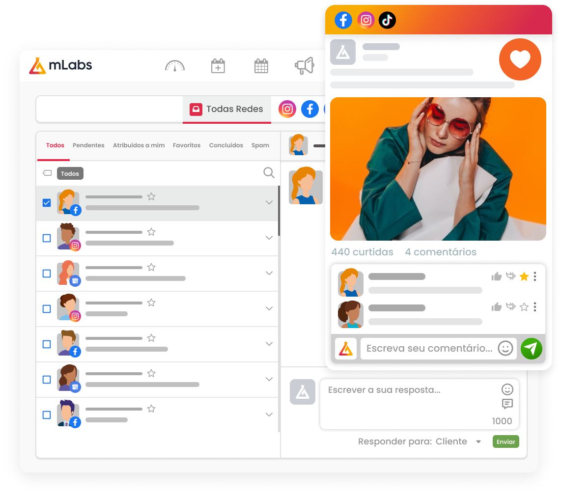 Interaja com seguidores